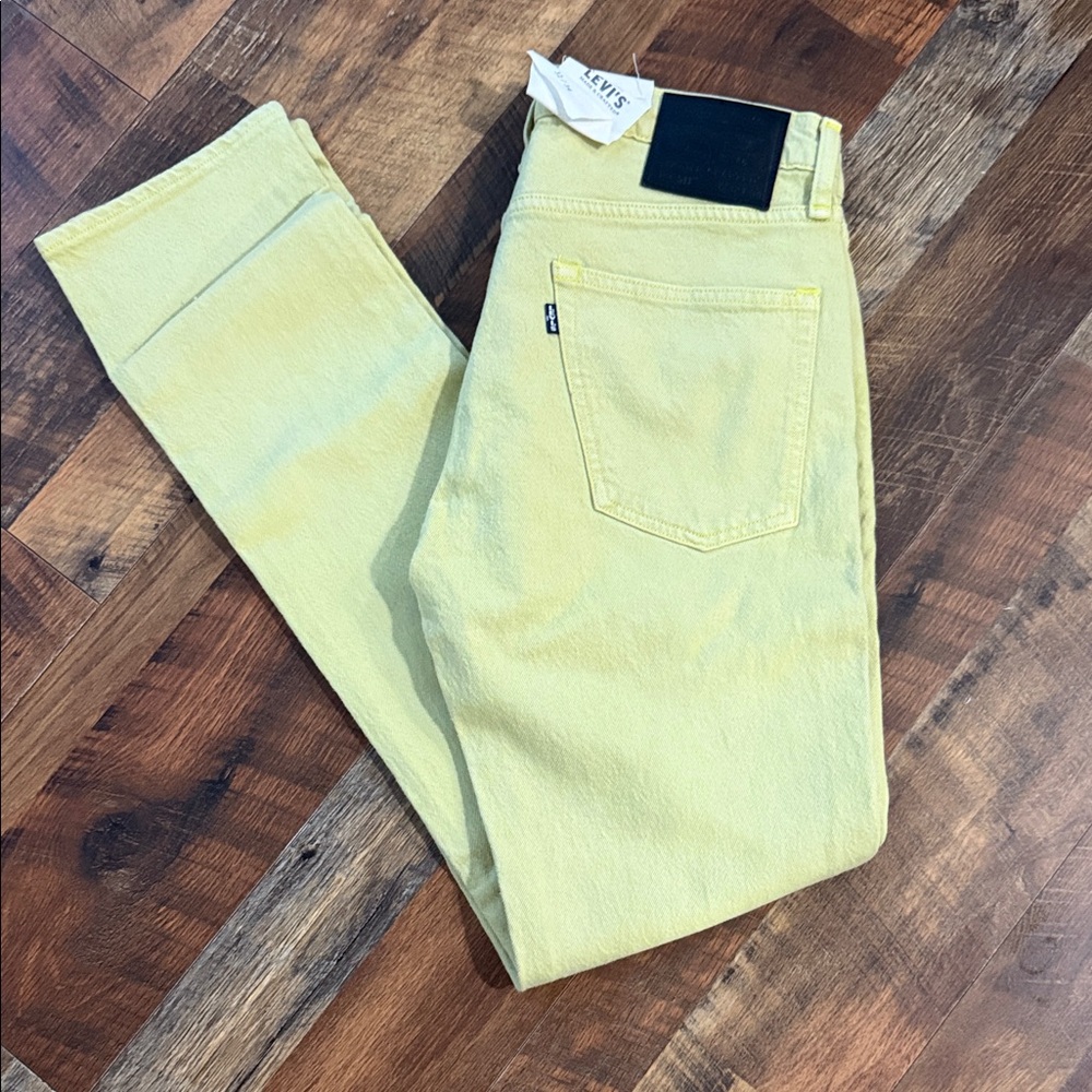 Levi's Made & Crafted 511 Slim Jeans - Pistachio / Pale Yellow NWT 32x34